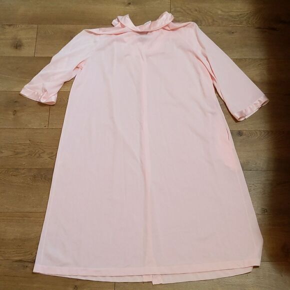 Vanity Fair light pink nylon gown house coat robe L - Picture 10 of 10